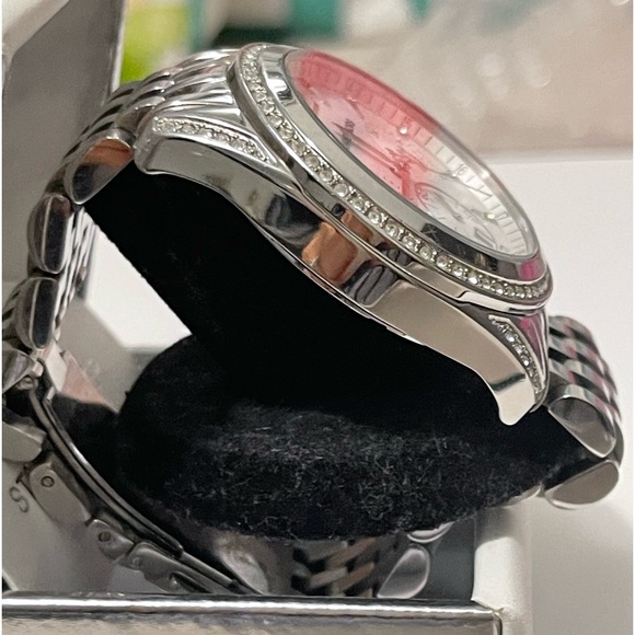 Michael Kors Silver Diamond Bezel Watch - Picture 2 of 6